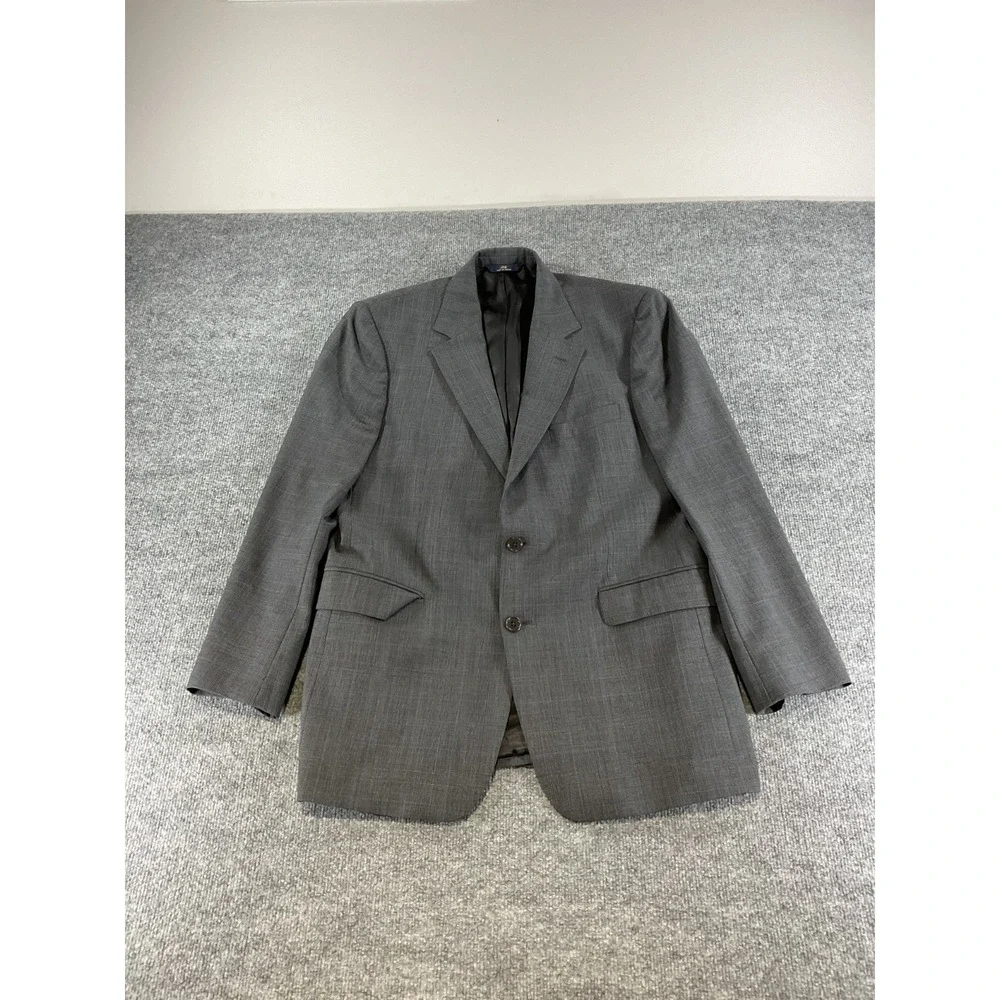 Brooks Brothers 346 Blazer Mens 41R Gray 97% Wool Stretch Sport Coat 2 Button Cl
